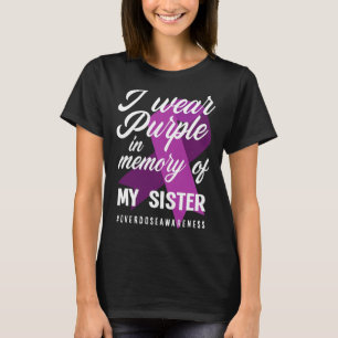 Ich trage Lila Gedächtnis für meine Schwester Über T-Shirt