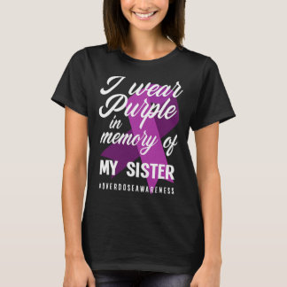 Ich trage Lila Gedächtnis für meine Schwester Über T-Shirt