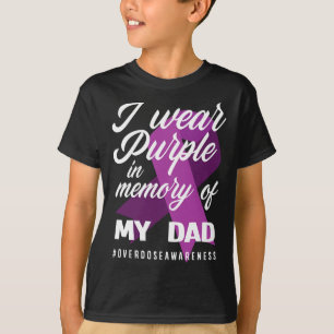 Ich trage Lila Gedächtnis für meinen Vater Überdos T-Shirt