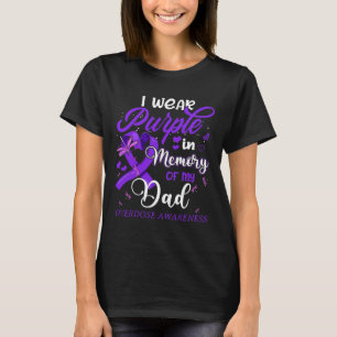 Ich trage Lila Gedächtnis für meinen Vater Überdos T-Shirt