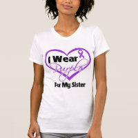 Ich trage lila Herz-Band - Schwester