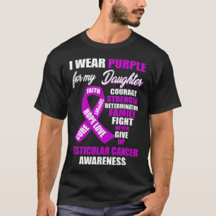 Ich trage Lila Hodenkrebs-Bewusstsein T-Shirt