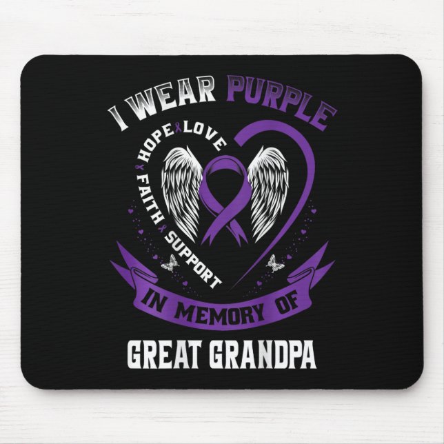 Ich trage Lila im Gedächtnis der Großvater Pankrea Mousepad (Vorne)