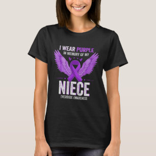 Ich trage Lila im Gedächtnis meiner Nichte Überdos T-Shirt