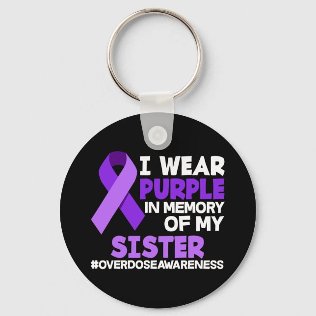 Ich trage Lila im Gedächtnis meiner Schwester Über Schlüsselanhänger (Vorderseite)