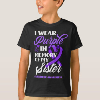 Ich trage Lila im Gedächtnis meiner Schwester Über T-Shirt