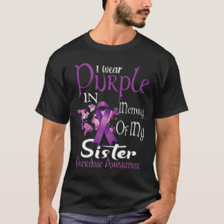 Ich trage Lila im Gedächtnis meiner Schwester Über T-Shirt