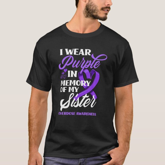Ich trage Lila im Gedächtnis meiner Schwester Über T-Shirt (Vorderseite)
