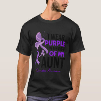 Ich trage Lila im Gedächtnis meiner Tante Überdosi T-Shirt