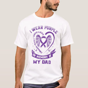 Ich trage Lila im Gedächtnis meines Vaters Alzheim T-Shirt