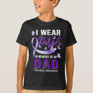 Ich trage Lila im Gedächtnis meines Vaters Überdos T-Shirt