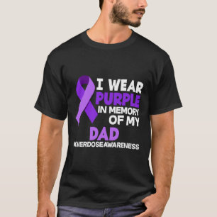 Ich trage Lila im Gedächtnis meines Vaters Überdos T-Shirt