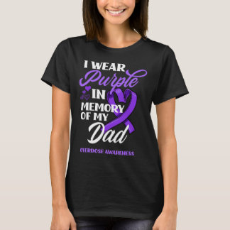 Ich trage Lila im Gedächtnis meines Vaters Überdos T-Shirt
