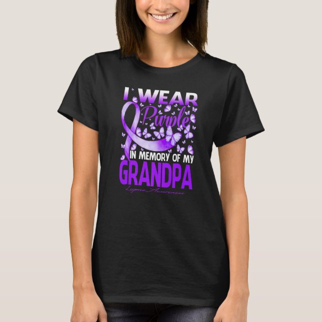 Ich trage Lila im Gedenken an meinen Großvater Lup T-Shirt (Vorderseite)