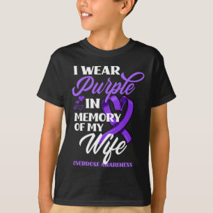 Ich trage Lila in Erinnerung an meine Ehefrau Über T-Shirt