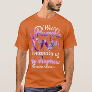 Ich trage Lila in Erinnerung an meine Nephew-Überd T-Shirt