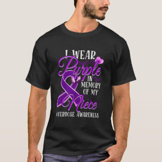 Ich trage Lila in Erinnerung an meine Nichte Überd T-Shirt