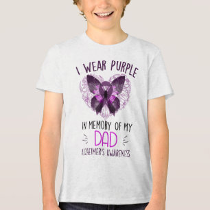 Ich trage Lila in Erinnerung an meine Vater Heimer Tri-Blend Shirt