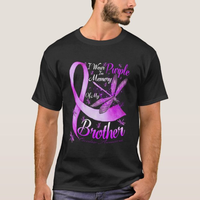 Ich trage Lila in Erinnerung an meinen Bruder Drac T-Shirt (Vorderseite)