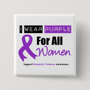 Ich trage Lila Multifunktionsleisten-Gewalt Button