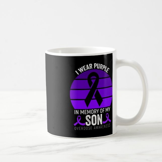 Ich trage Lila Überdosierungsbewusstsein Lila Kaffeetasse (Rechts)