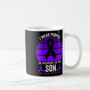 Ich trage Lila Überdosierungsbewusstsein Lila Ribb Kaffeetasse