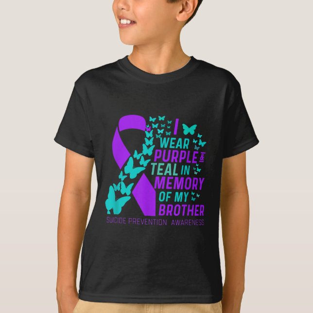 Ich trage Lila und Aquamarin für meinen Bruder Sui T-Shirt (Vorderseite)