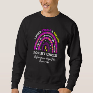 Ich trage Lila und Gelb für meinen Onkel Autoimmun Sweatshirt