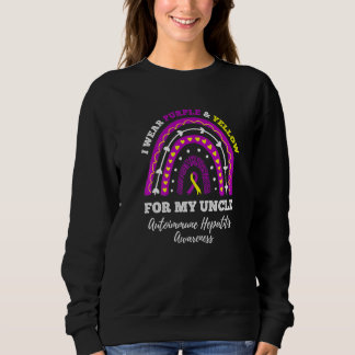 Ich trage Lila und Gelb für meinen Onkel Autoimmun Sweatshirt