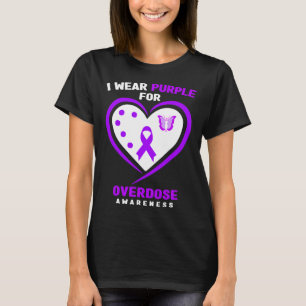 Ich trage Lila wegen Überdosierung Bewusstsein 4 T-Shirt