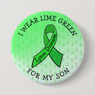 Ich trage Lime Green für meinen Sohn Lyme Button
