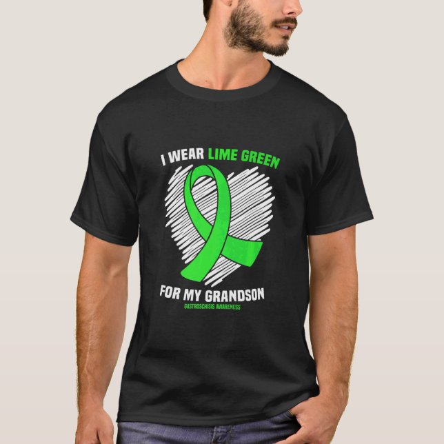 Ich trage Limette grün für meine Großmutter Gastro T-Shirt (Vorderseite)