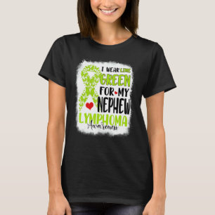 Ich trage Limettengrün Neffe Lymphom-Bewusstseinsm T-Shirt