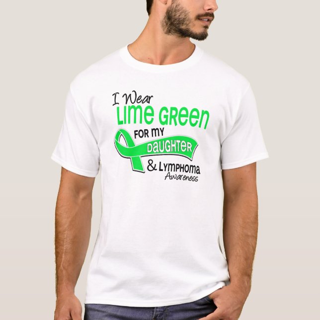 Ich trage Limones Tochter-Lymphom des Grün-42 T-Shirt (Vorderseite)