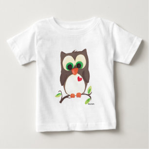 "Ich trage mein Herz auf meiner Eule" Baby T-shirt