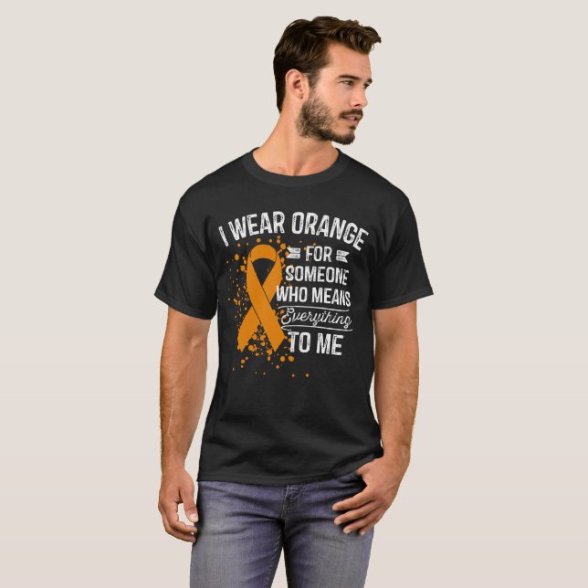 Ich trage Orange - Bewusstseins-orange T-Shirt (Vorne ganz)