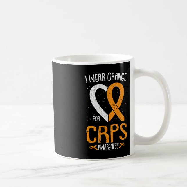 Ich trage Orange CRPS Awareness Complex Regionale  Kaffeetasse (Rechts)