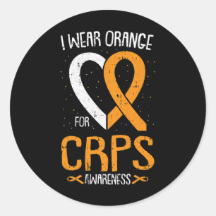 Ich trage Orange CRPS Awareness Complex Regionale Runder Aufkleber
