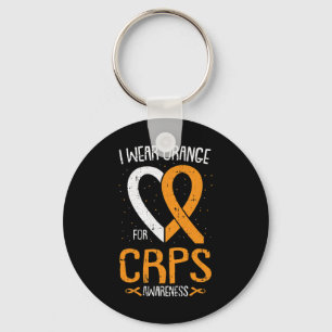 Ich trage Orange CRPS Awareness Complex Regionale Schlüsselanhänger