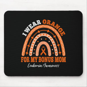 Ich trage Orange für Bonus-Mama Leukämie-Bewusstse Mousepad