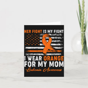Ich trage Orange für den Leukämie-Bewusstseinsmona Karte