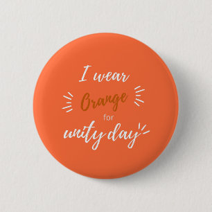Ich trage Orange für den Unity Day Anti Bullying Button