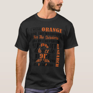 Ich trage Orange für die Krieger, die eine Leukämi T-Shirt
