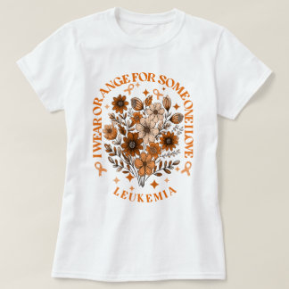 Ich trage Orange für jemanden, den ich Liebe Leukä T-Shirt