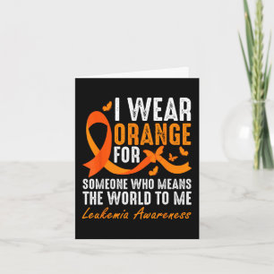 Ich trage Orange für jemanden, der mir die Welt be Karte
