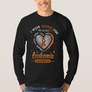 Ich trage Orange für mein Bruder Leukämie Bewussts T-Shirt
