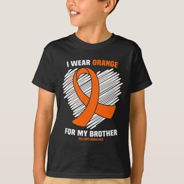 Ich trage Orange für mein Bruder Rsdcrps Bewusstse T-Shirt (Vorderseite)