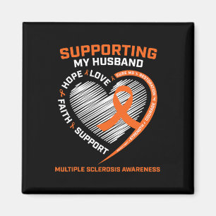 Ich trage Orange für mein Husband Multiple Skleros Magnet