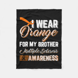 Ich trage Orange für meine BrustMultiple Sklerose Fleecedecke