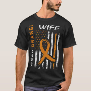 Ich trage Orange für meine Ehefrau Leukämie Bewuss T-Shirt